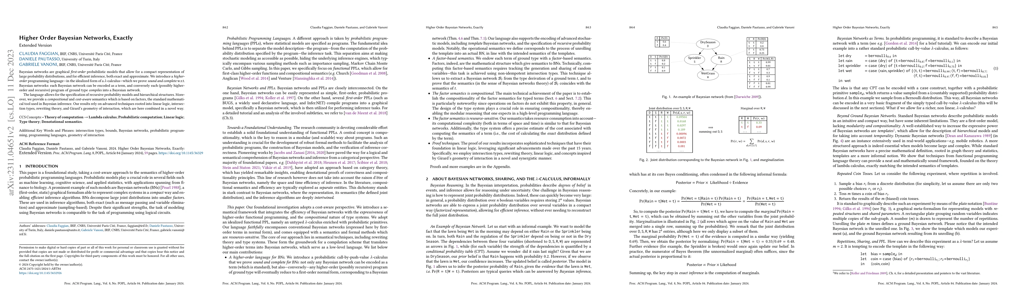 Thumbnail for Higher-Order Bayesian Networks, Exactly (Extended version)