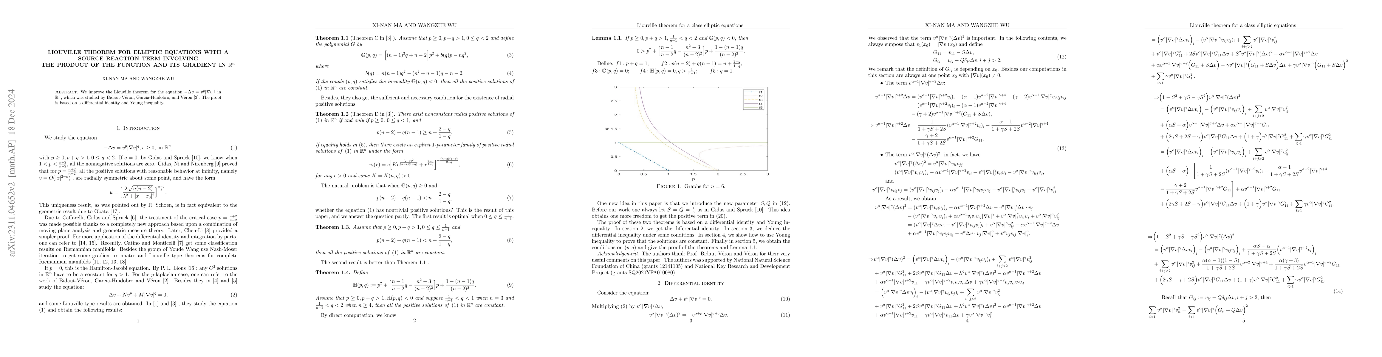 Thumbnail for Liouville theorem for elliptic equations involving the product of the
  function and its gradient in $\mathbb R^n$