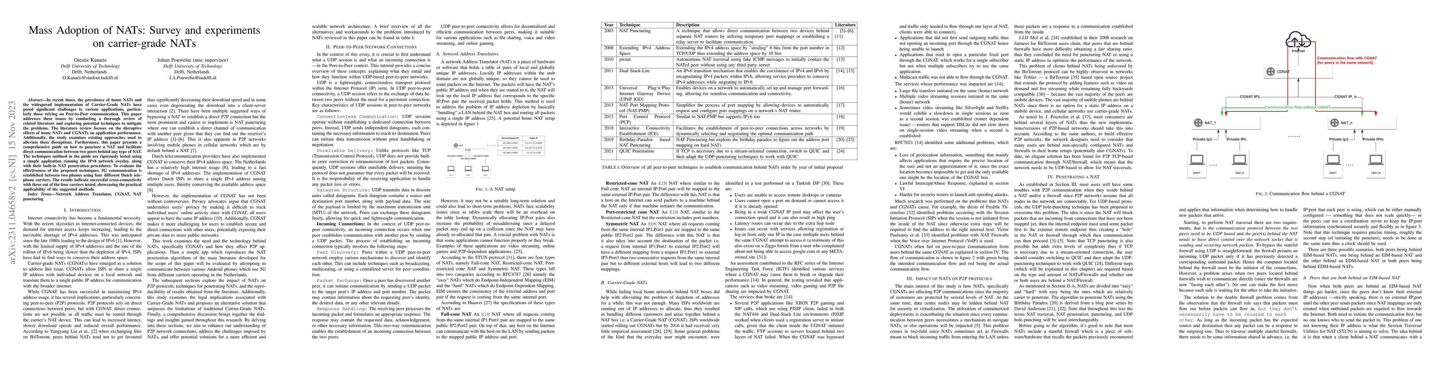 Thumbnail for Mass Adoption of NATs: Survey and experiments on carrier-grade NATs