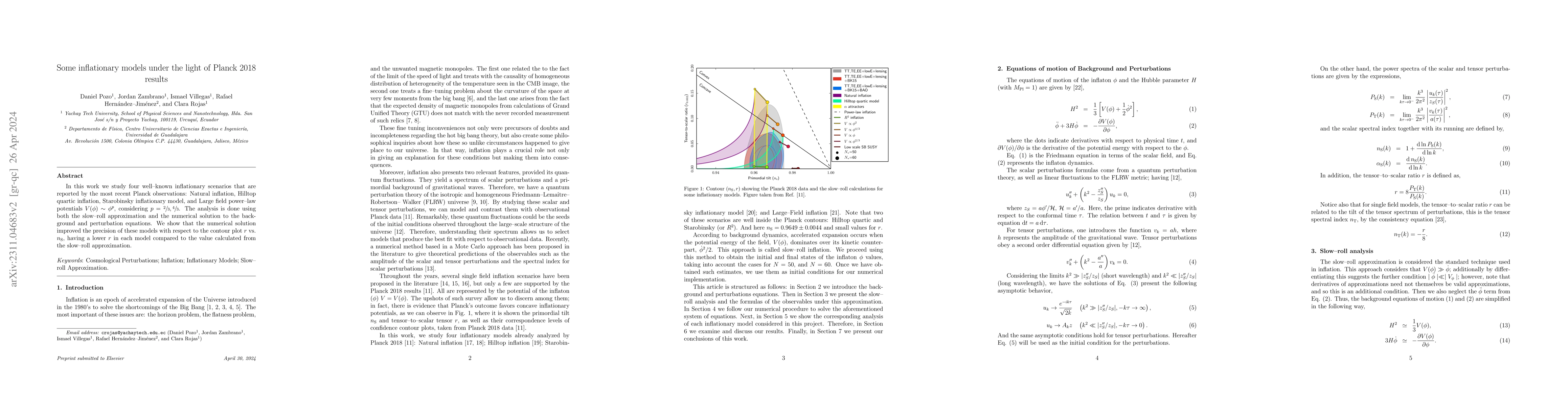 Thumbnail for Some inflationary models under the light of Planck 2018 results