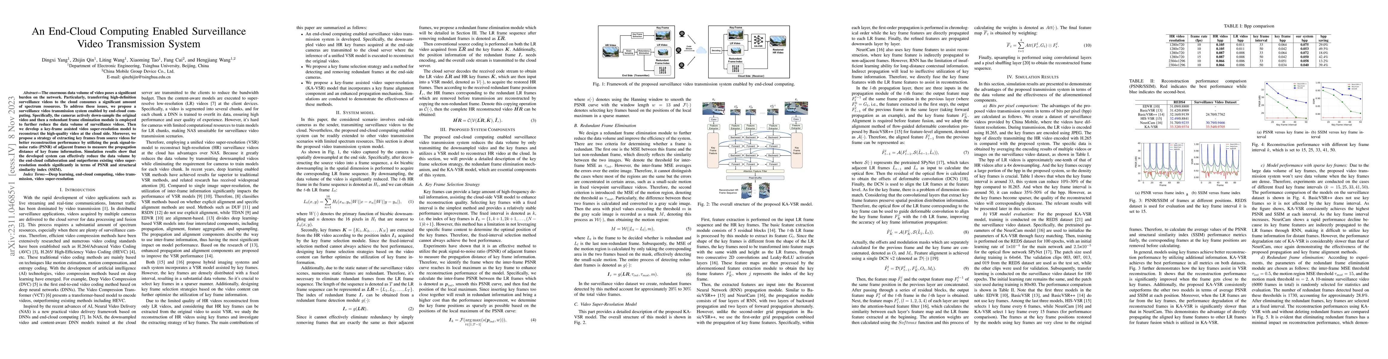 Thumbnail for An End-Cloud Computing Enabled Surveillance Video Transmission System