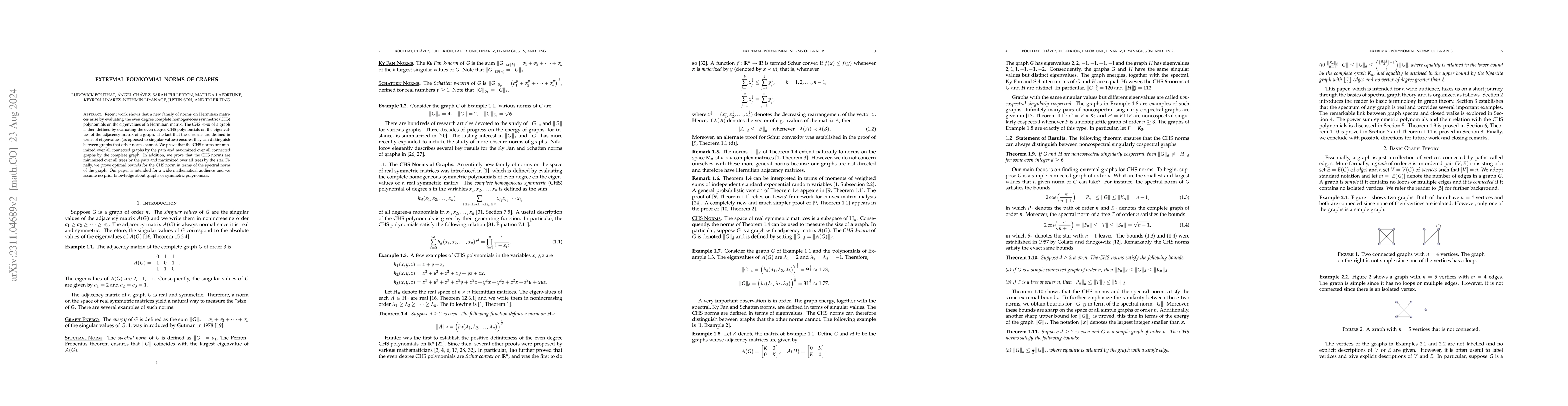 Thumbnail for Extremal Polynomial Norms of Graphs