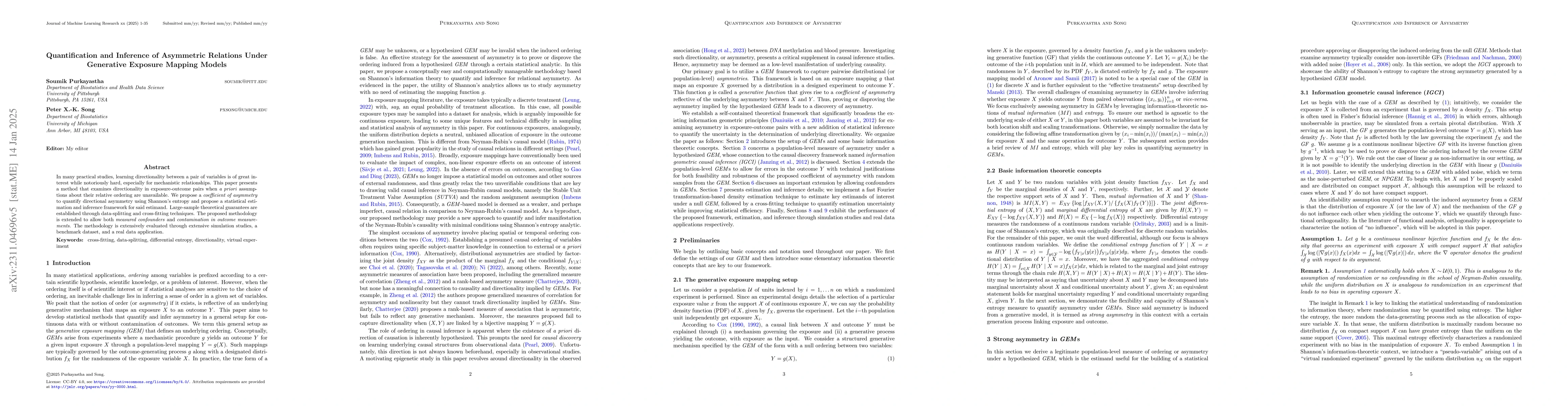 Thumbnail for Quantification and cross-fitting inference of asymmetric relations under
  generative exposure mapping models