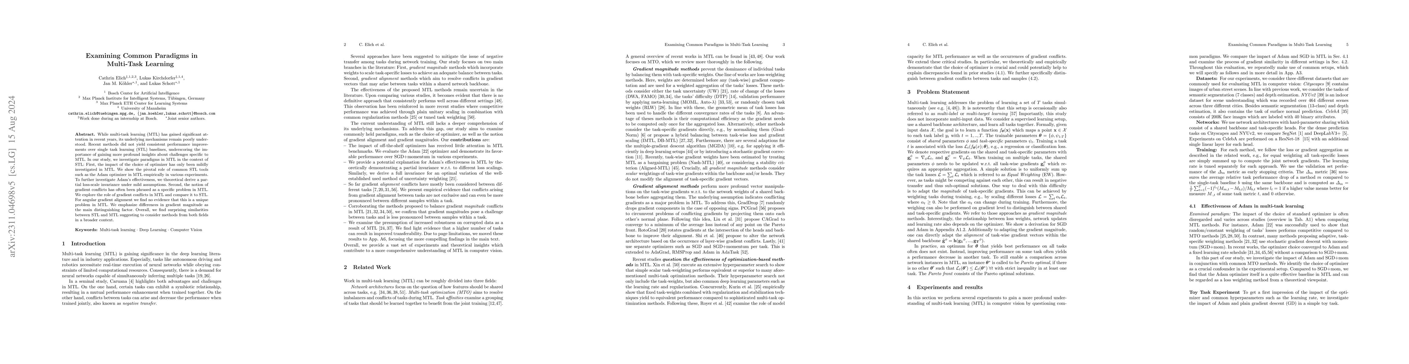 Thumbnail for Examining Common Paradigms in Multi-Task Learning