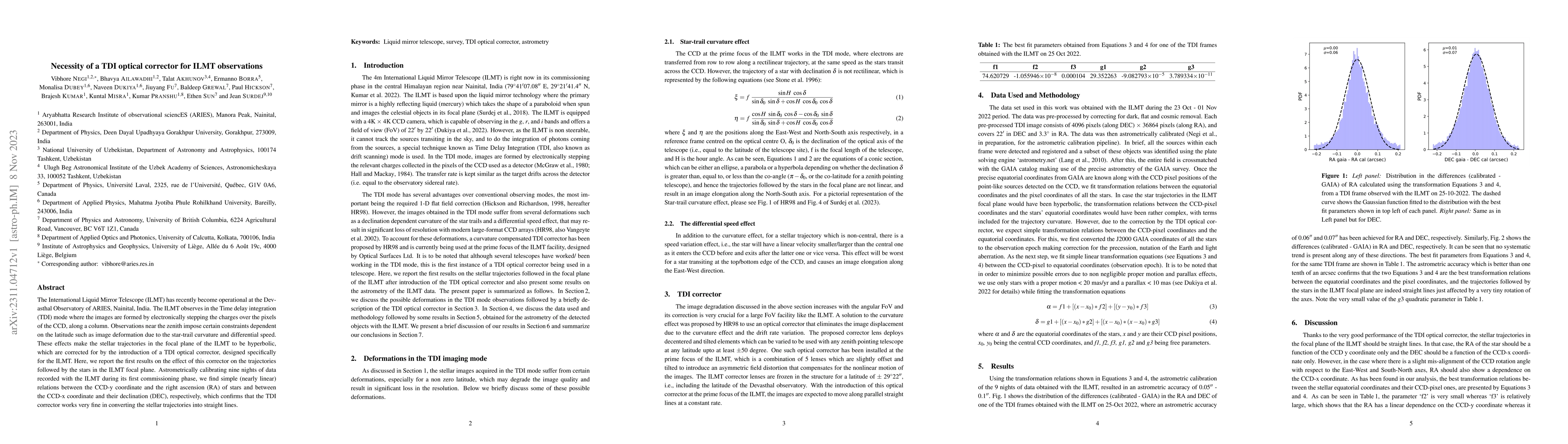 Thumbnail for Necessity of a TDI optical corrector for ILMT observations