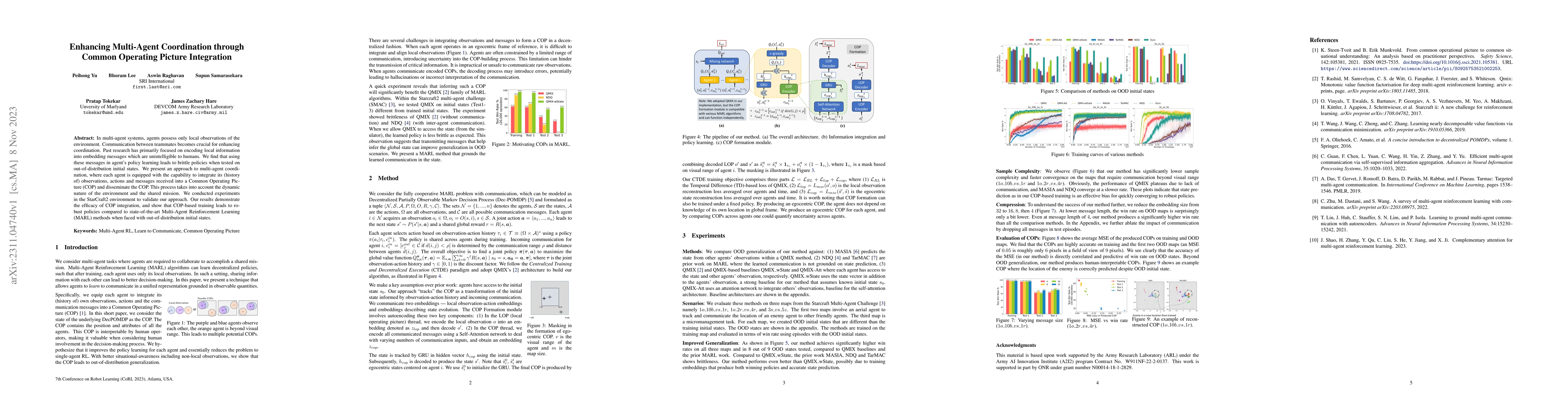 Thumbnail for Enhancing Multi-Agent Coordination through Common Operating Picture
  Integration