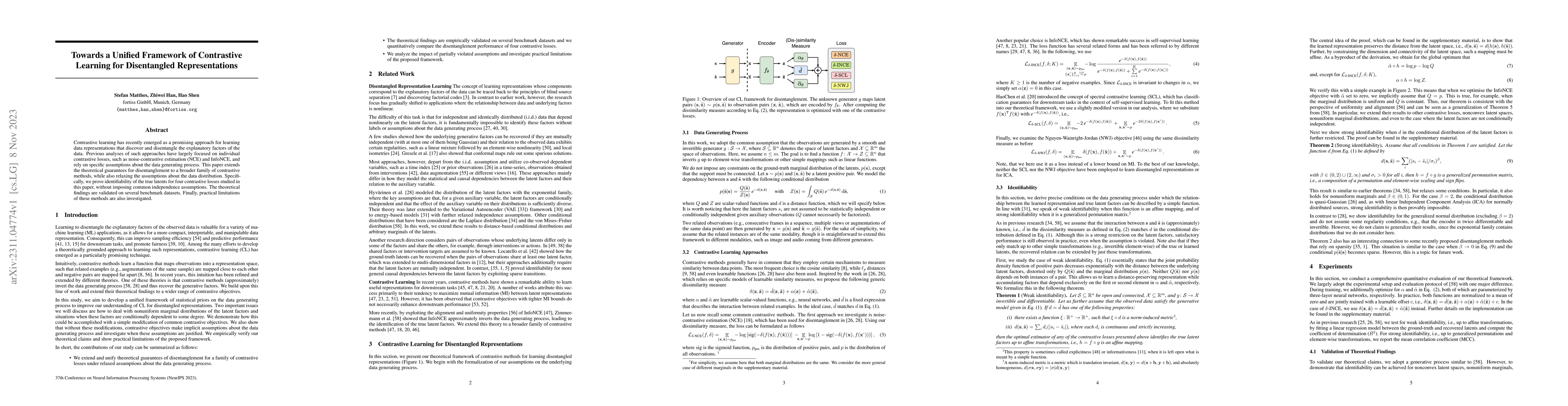 Thumbnail for Towards a Unified Framework of Contrastive Learning for Disentangled
  Representations