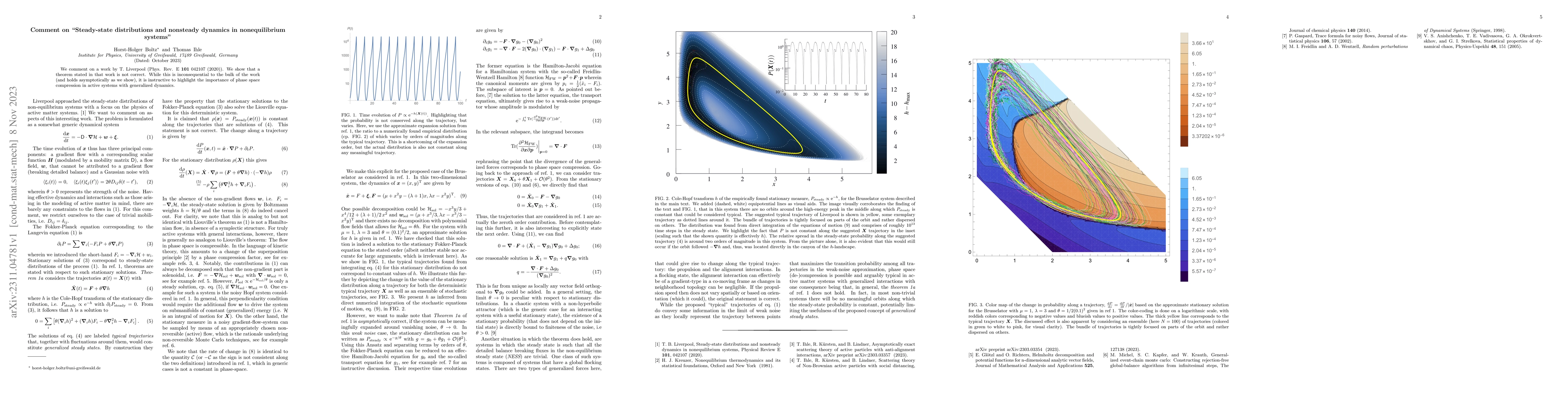 Thumbnail for Comment on "Steady-state distributions and nonsteady dynamics in
  nonequilibrium systems"