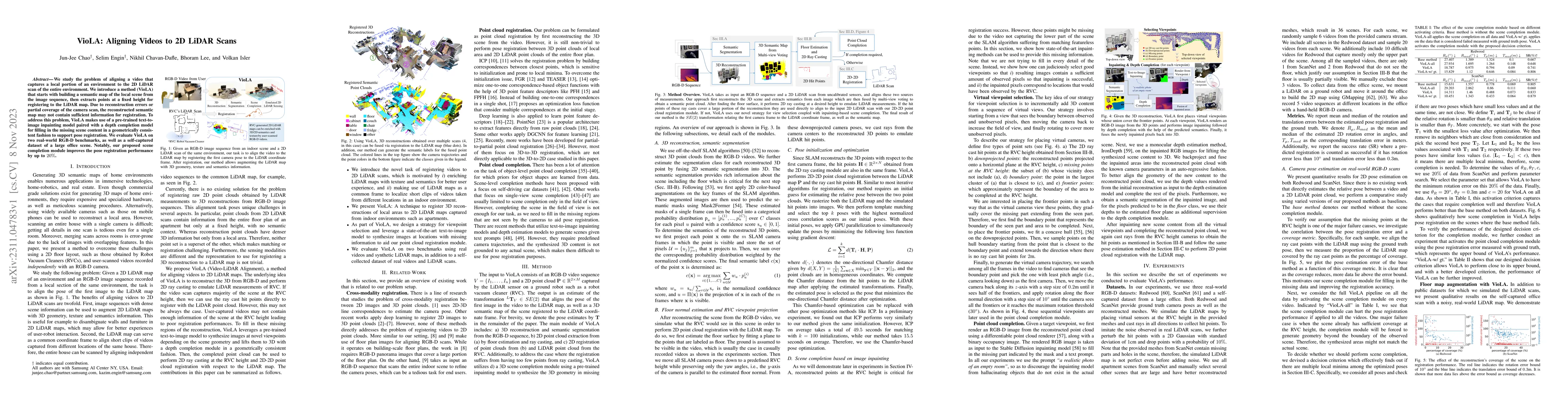 Thumbnail for VioLA: Aligning Videos to 2D LiDAR Scans