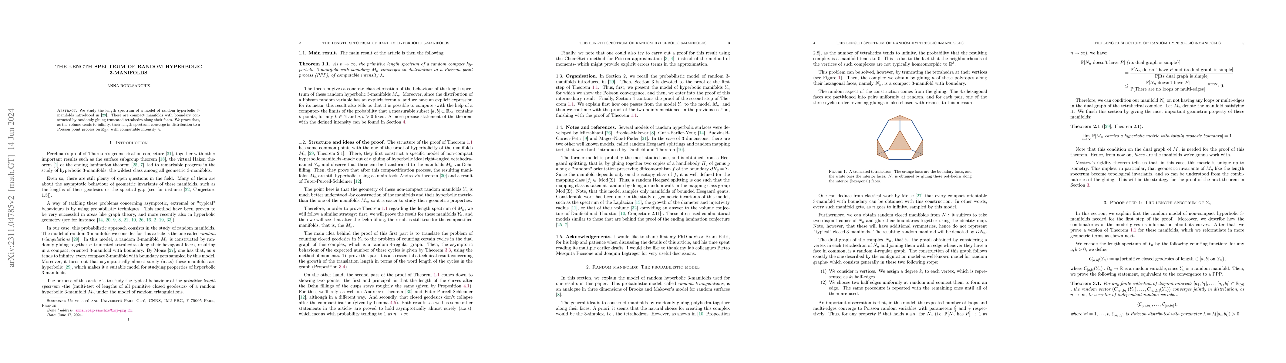Thumbnail for The length spectrum of random hyperbolic 3-manifolds