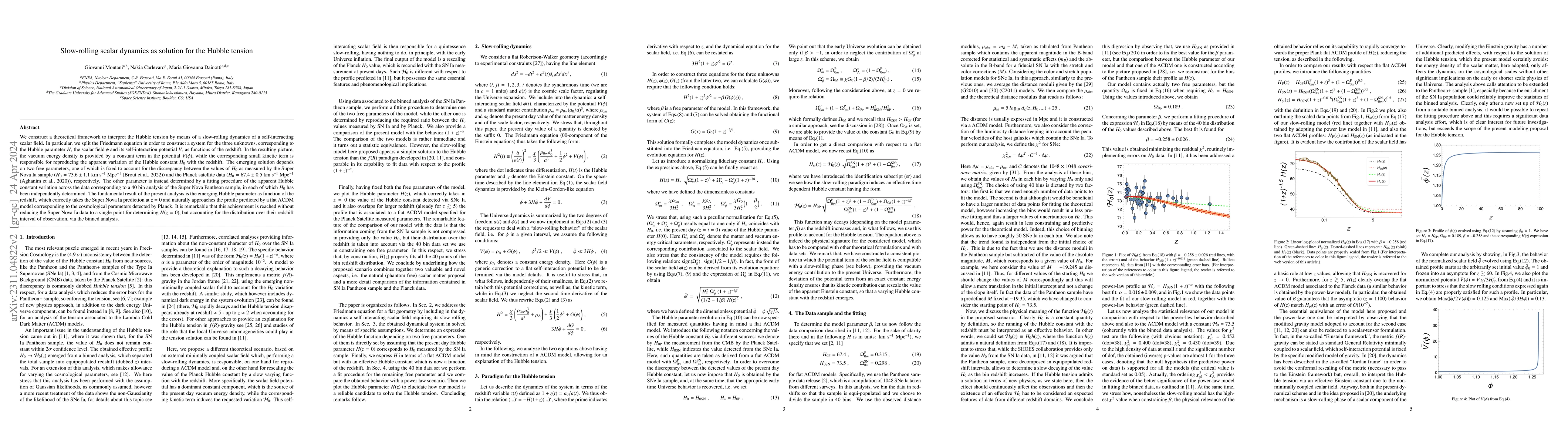 Thumbnail for Slow-rolling scalar dynamics and as solution for the Hubble tension