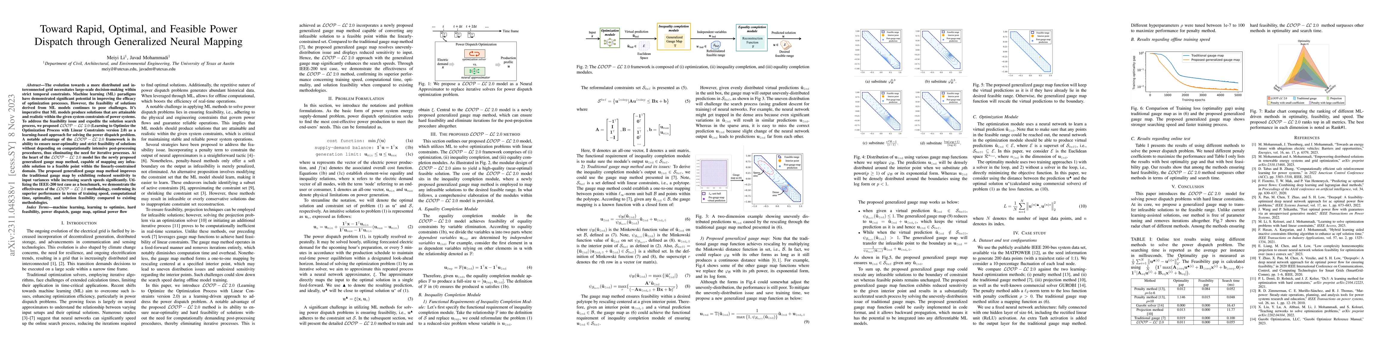 Thumbnail for Toward Rapid, Optimal, and Feasible Power Dispatch through Generalized
  Neural Mapping