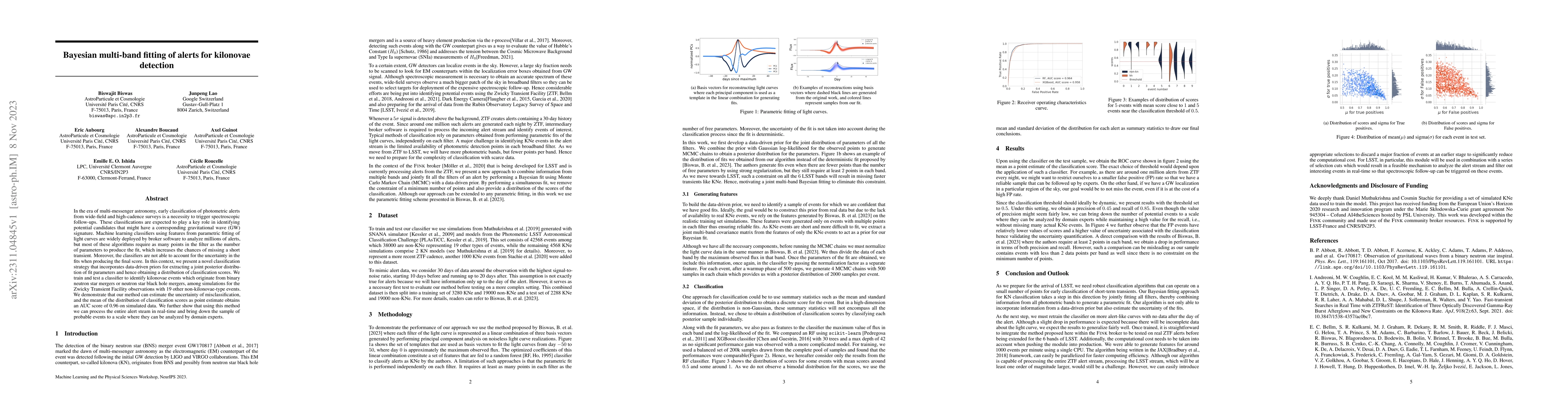 Thumbnail for Bayesian multi-band fitting of alerts for kilonovae detection