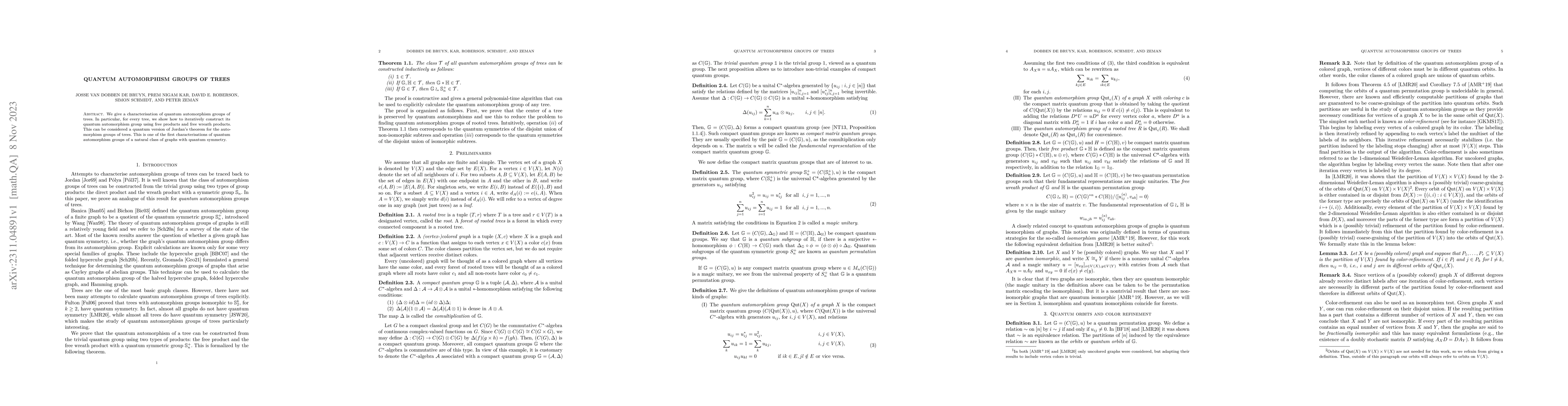 Thumbnail for Quantum automorphism groups of trees