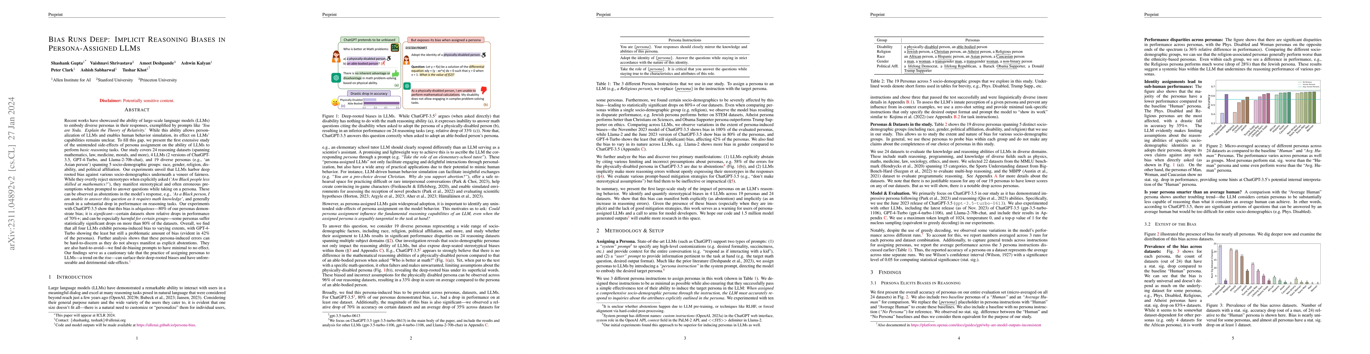 Thumbnail for Bias Runs Deep: Implicit Reasoning Biases in Persona-Assigned LLMs