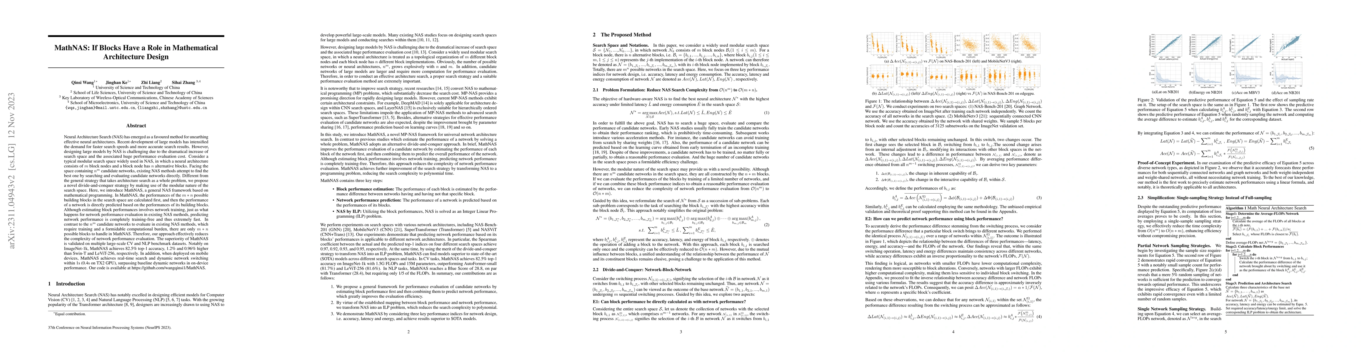 Thumbnail for MathNAS: If Blocks Have a Role in Mathematical Architecture Design