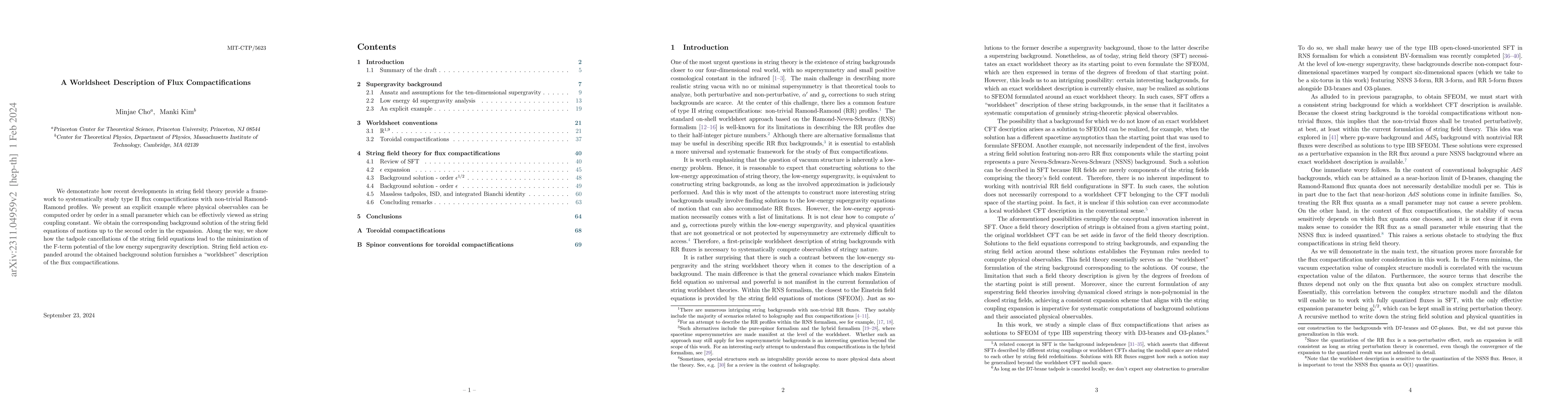 Thumbnail for A Worldsheet Description of Flux Compactifications