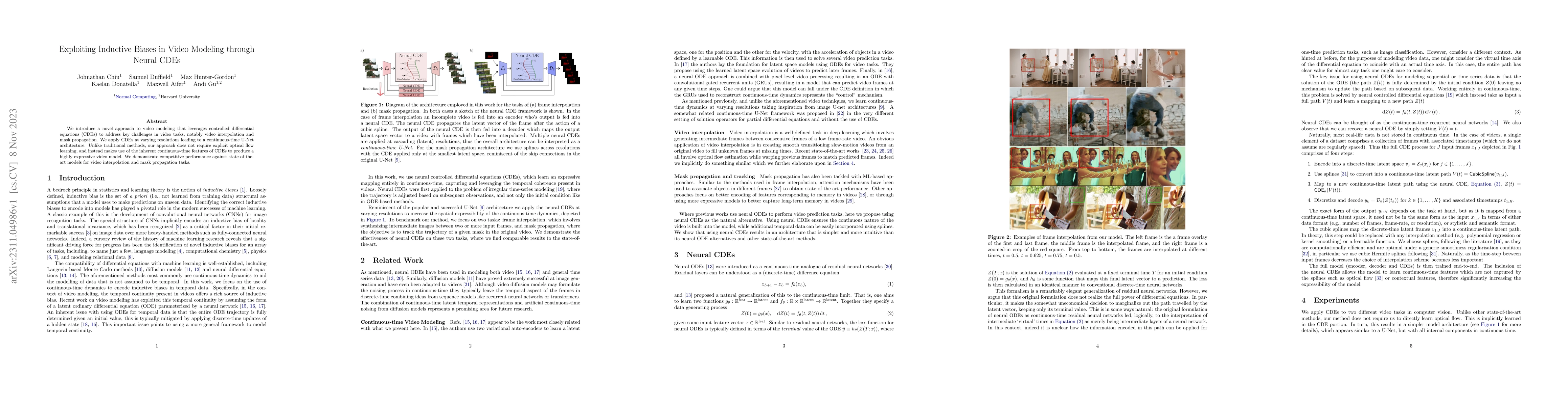 Thumbnail for Exploiting Inductive Biases in Video Modeling through Neural CDEs