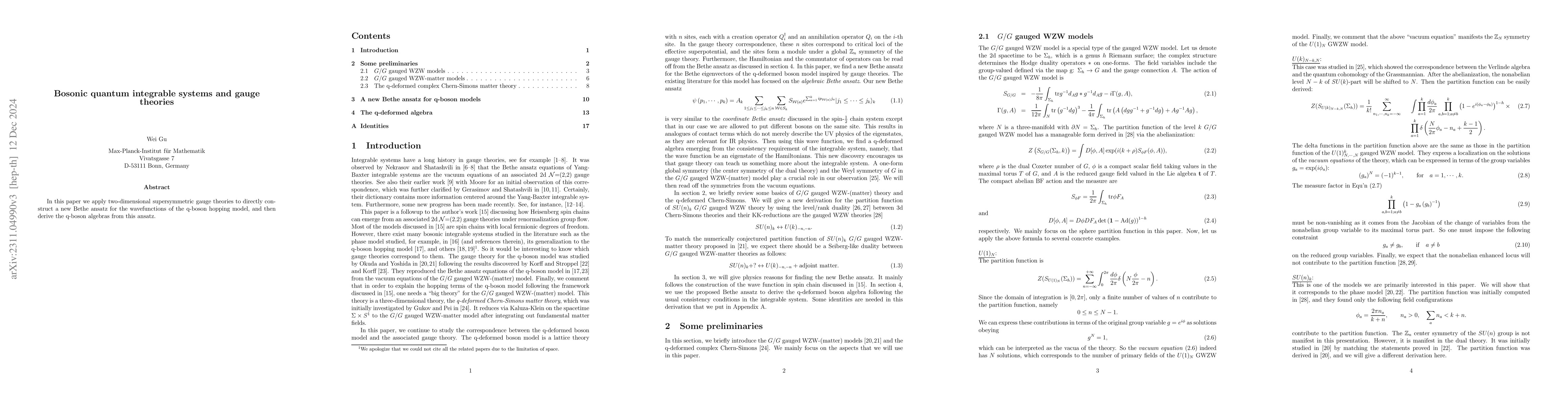 Thumbnail for Bosonic quantum integrable systems and gauge theories
