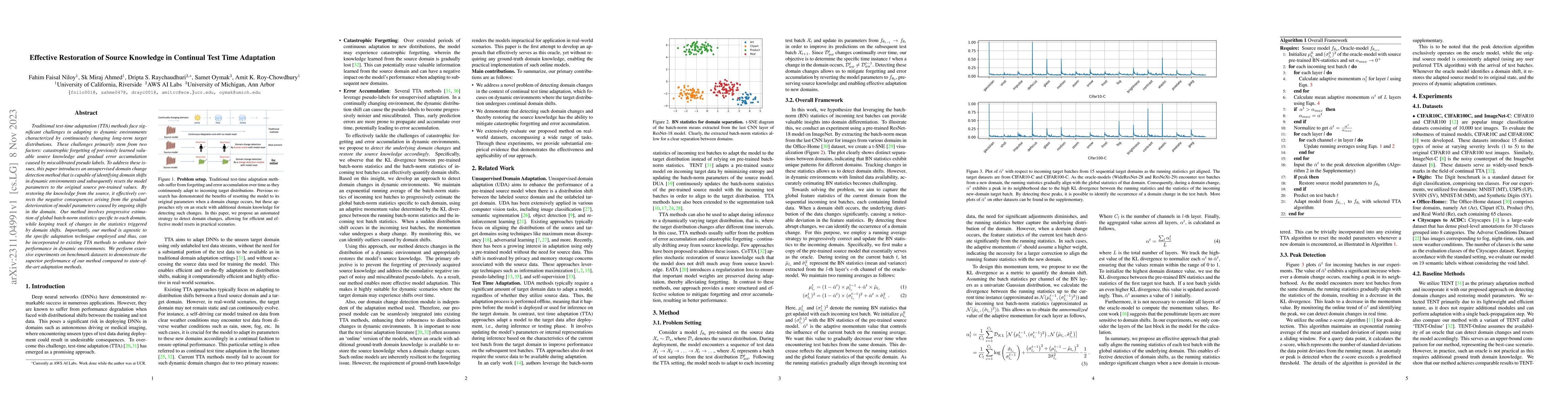 Thumbnail for Effective Restoration of Source Knowledge in Continual Test Time
  Adaptation