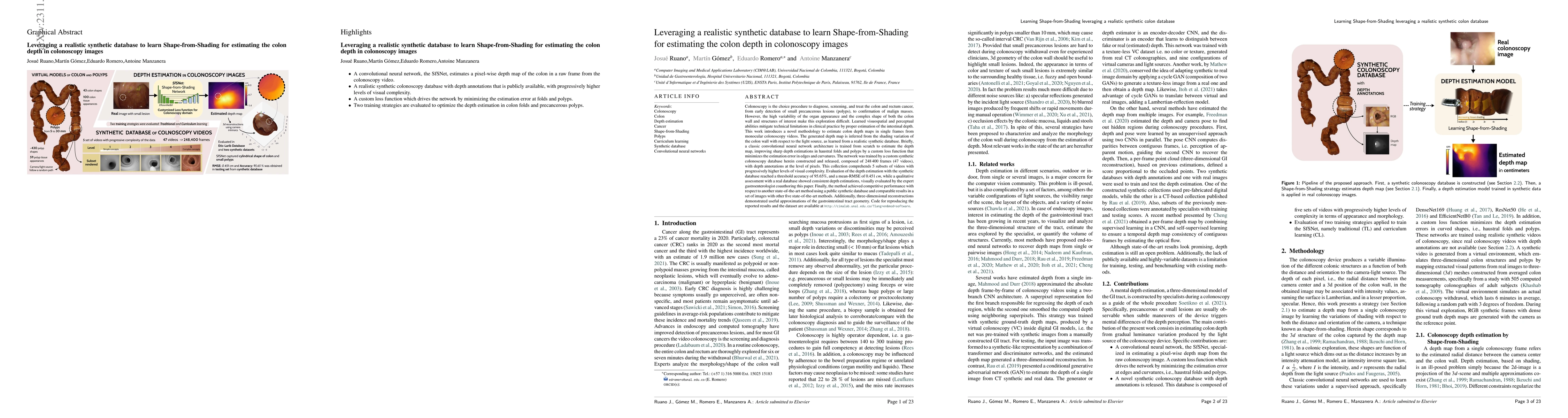 Thumbnail for Leveraging a realistic synthetic database to learn Shape-from-Shading
  for estimating the colon depth in colonoscopy images