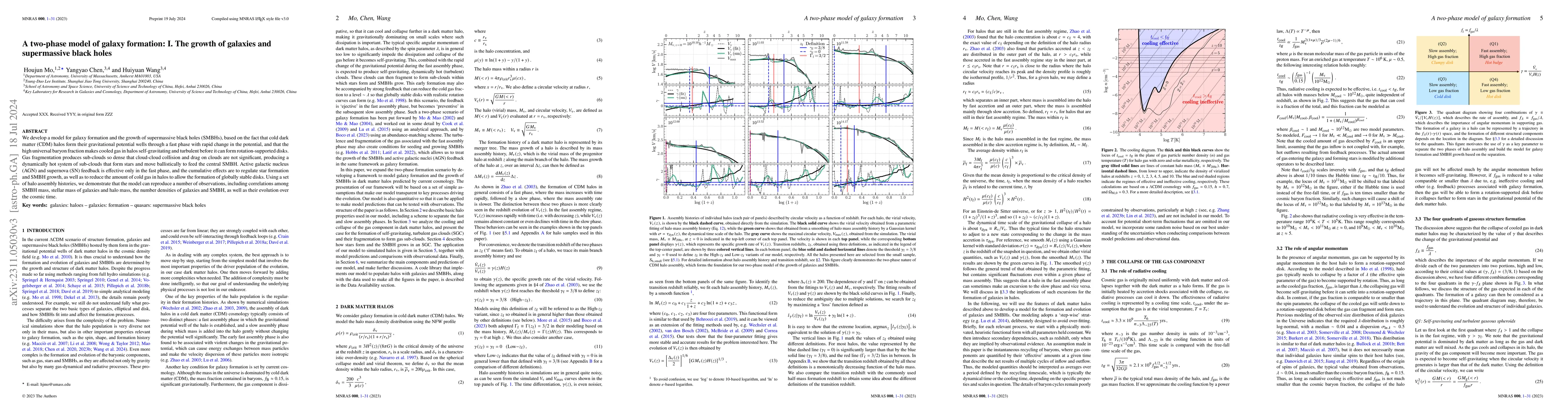 Thumbnail for A two-phase model of galaxy formation: I. The growth of galaxies and
  supermassive black holes