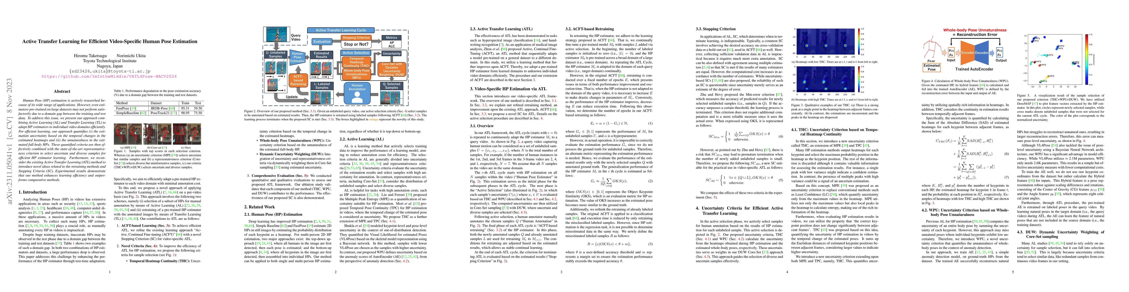 Thumbnail for Active Transfer Learning for Efficient Video-Specific Human Pose
  Estimation
