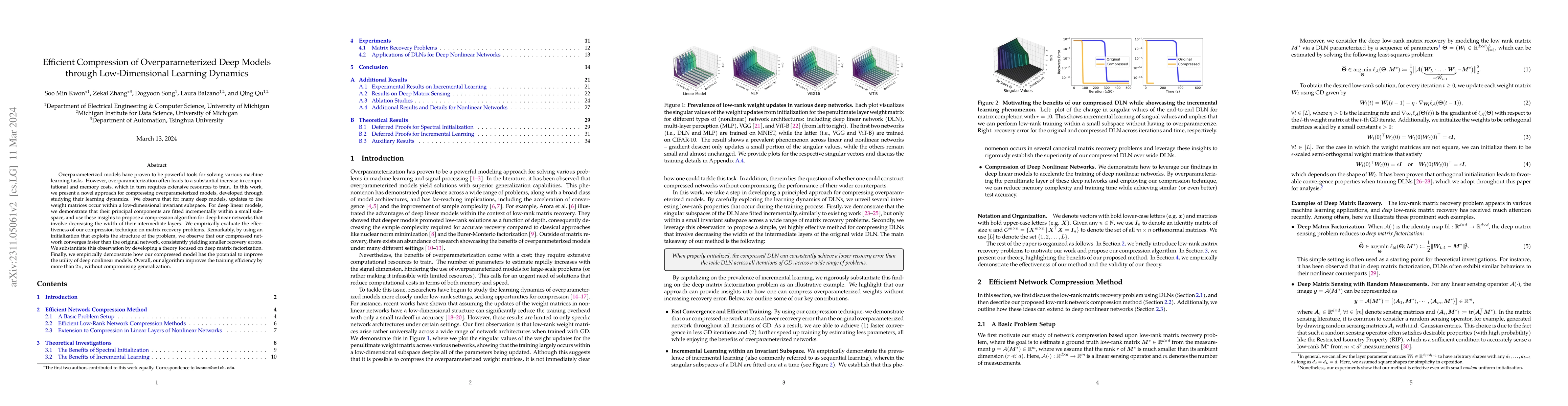 Thumbnail for Efficient Compression of Overparameterized Deep Models through
  Low-Dimensional Learning Dynamics