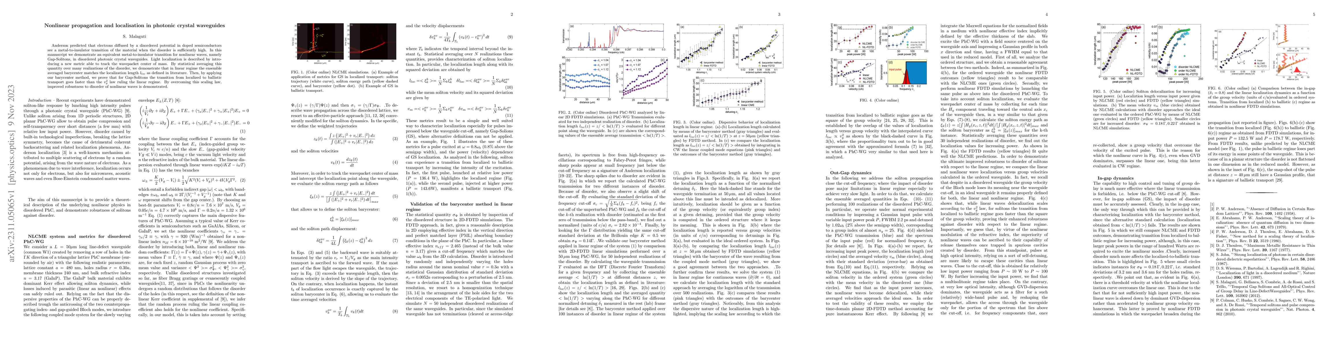 Thumbnail for Nonlinear propagation and localisation in photonic crystal waveguides