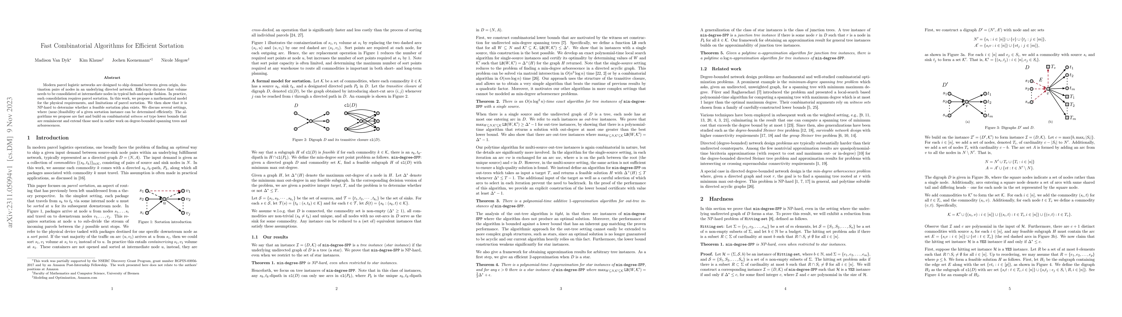 Thumbnail for Fast Combinatorial Algorithms for Efficient Sortation