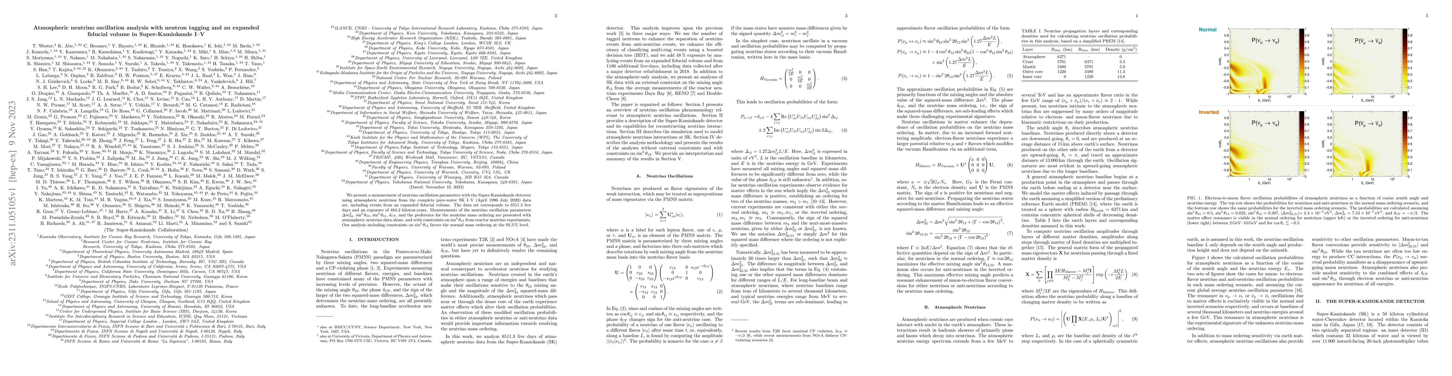 Thumbnail for Atmospheric neutrino oscillation analysis with neutron tagging and an
  expanded fiducial volume in Super-Kamiokande I-V