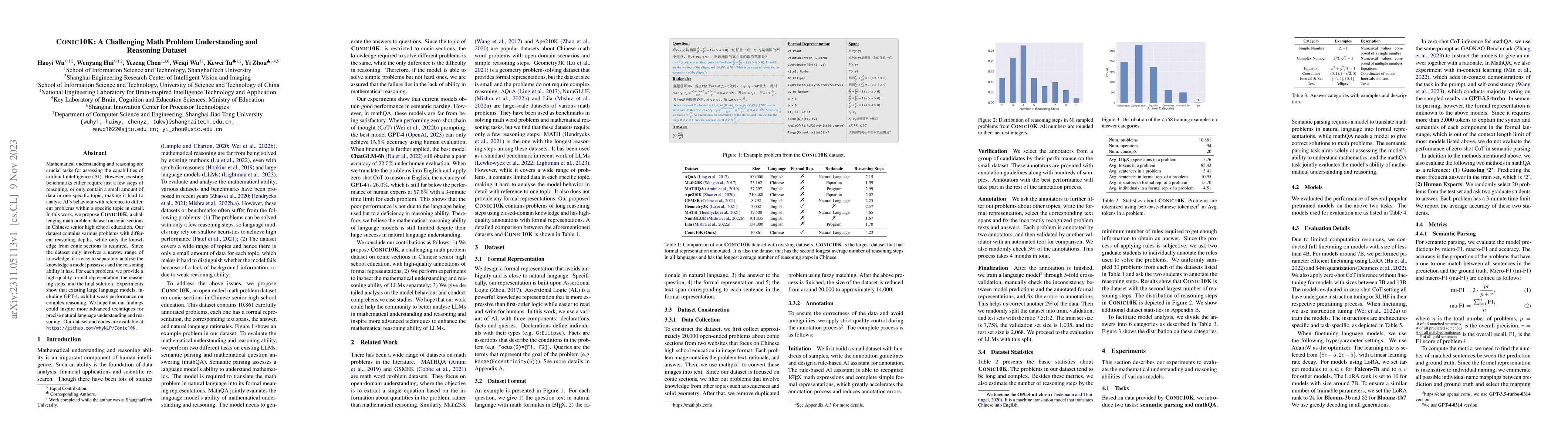 Thumbnail for Conic10K: A Challenging Math Problem Understanding and Reasoning Dataset