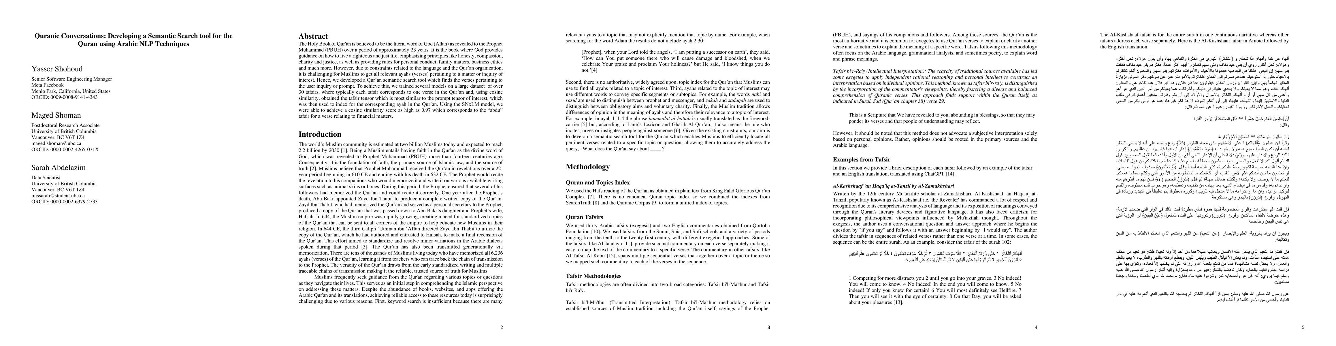 Thumbnail for Quranic Conversations: Developing a Semantic Search tool for the Quran
  using Arabic NLP Techniques