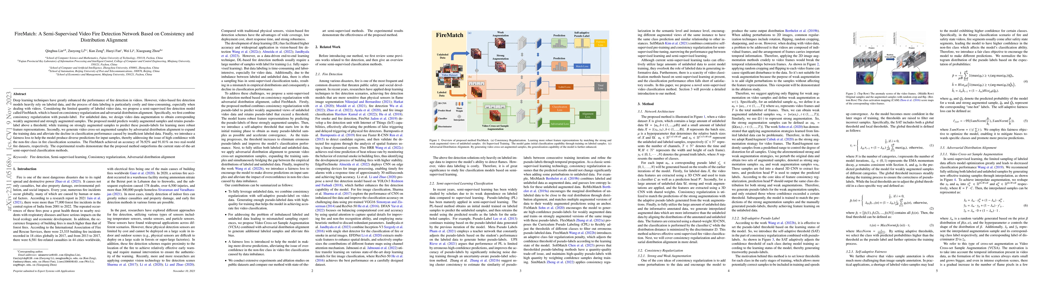 Thumbnail for FireMatch: A Semi-Supervised Video Fire Detection Network Based on
  Consistency and Distribution Alignment