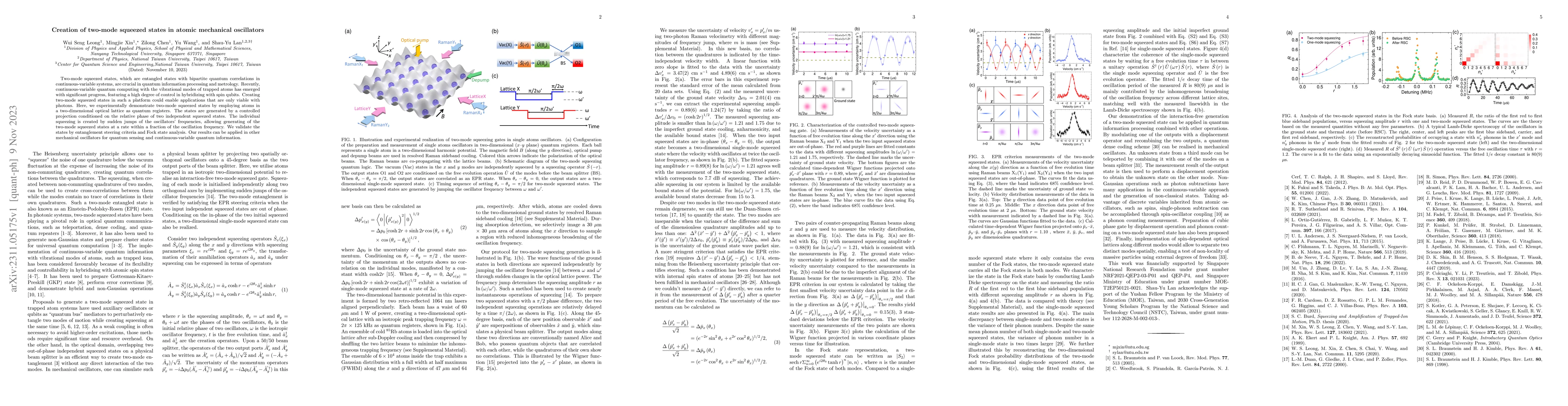 Thumbnail for Creation of Two-Mode Squeezed States in Atomic Mechanical Oscillators