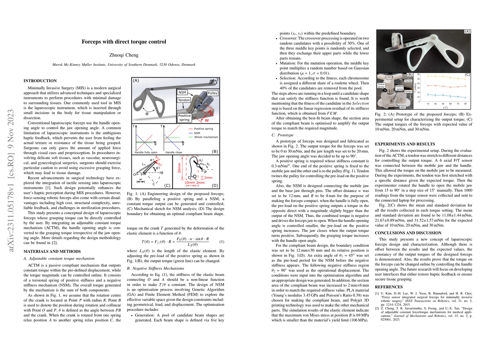 Thumbnail for Forceps with direct torque control