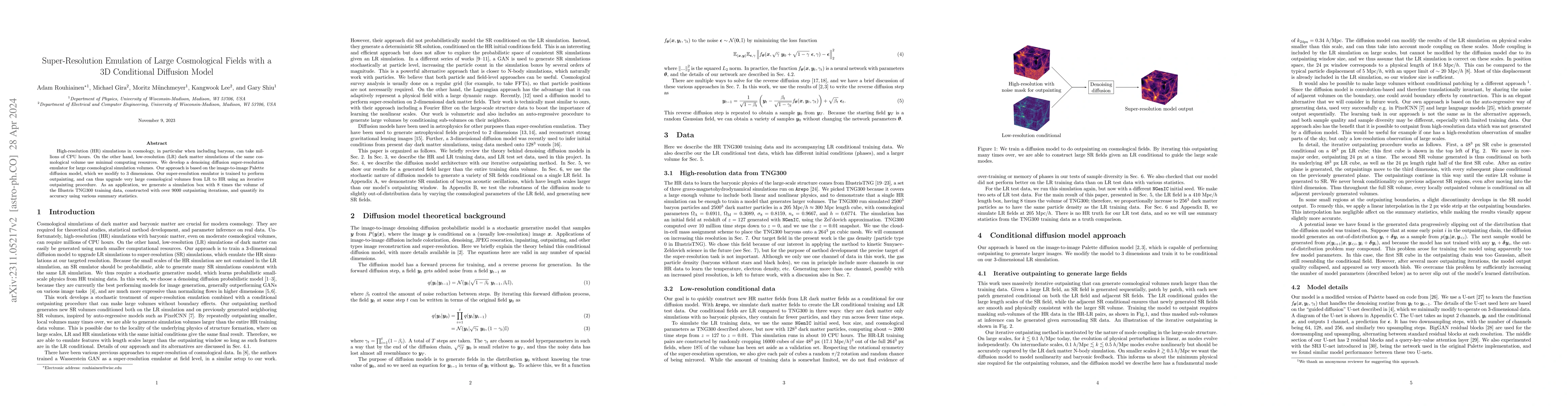 Thumbnail for Super-Resolution Emulation of Large Cosmological Fields with a 3D
  Conditional Diffusion Model