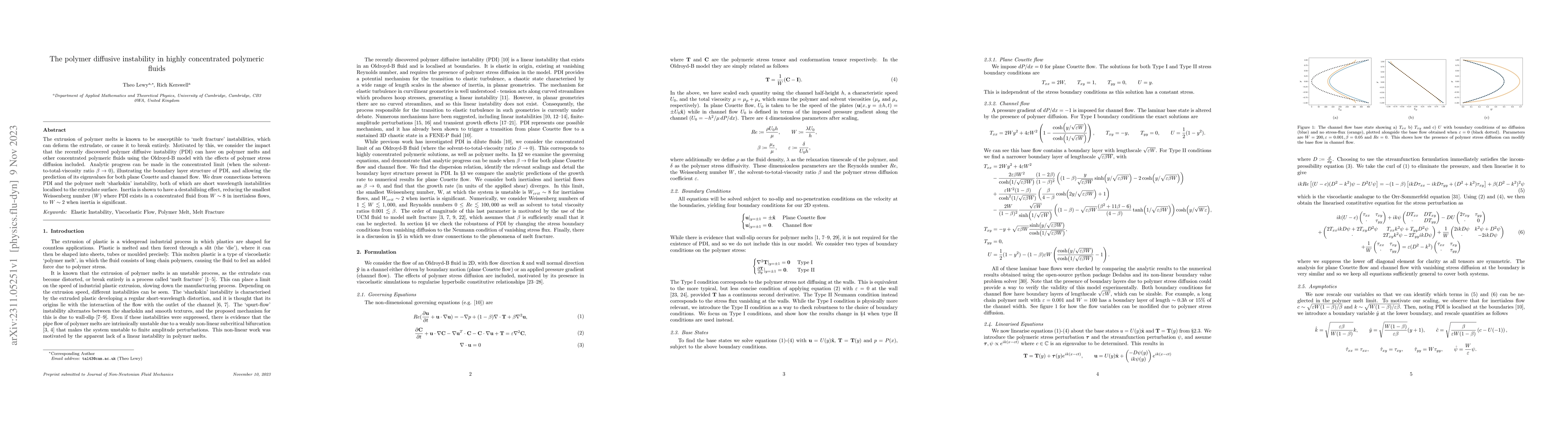 Thumbnail for The polymer diffusive instability in highly concentrated polymeric
  fluids