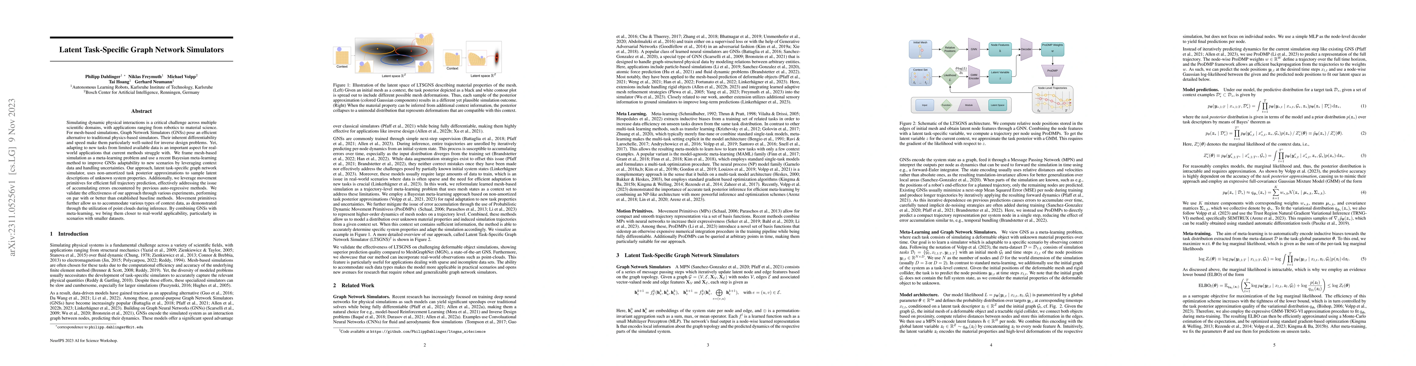 Thumbnail for Latent Task-Specific Graph Network Simulators