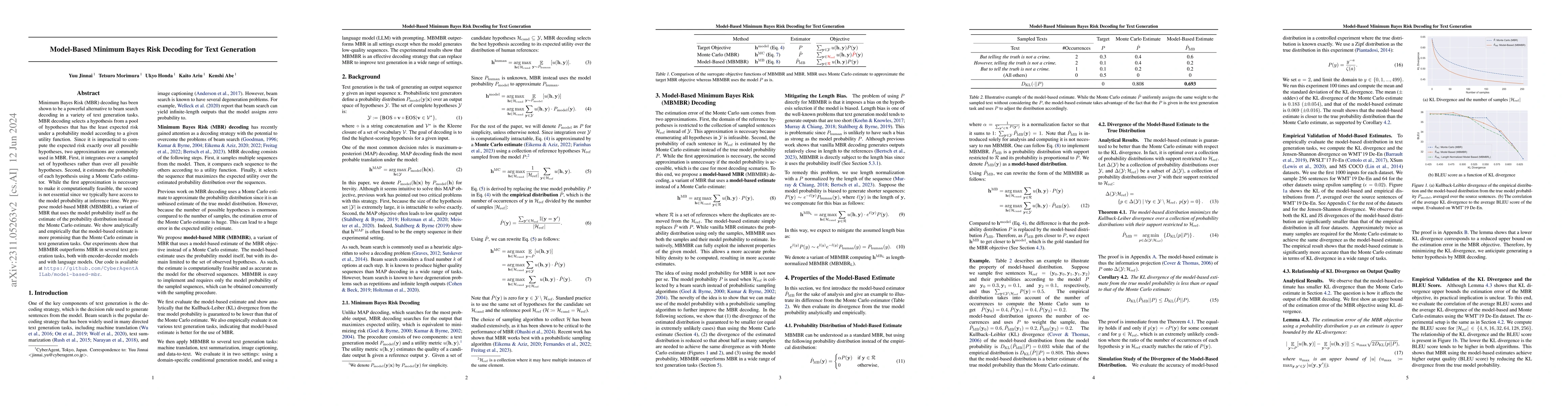 Thumbnail for Model-Based Minimum Bayes Risk Decoding for Text Generation