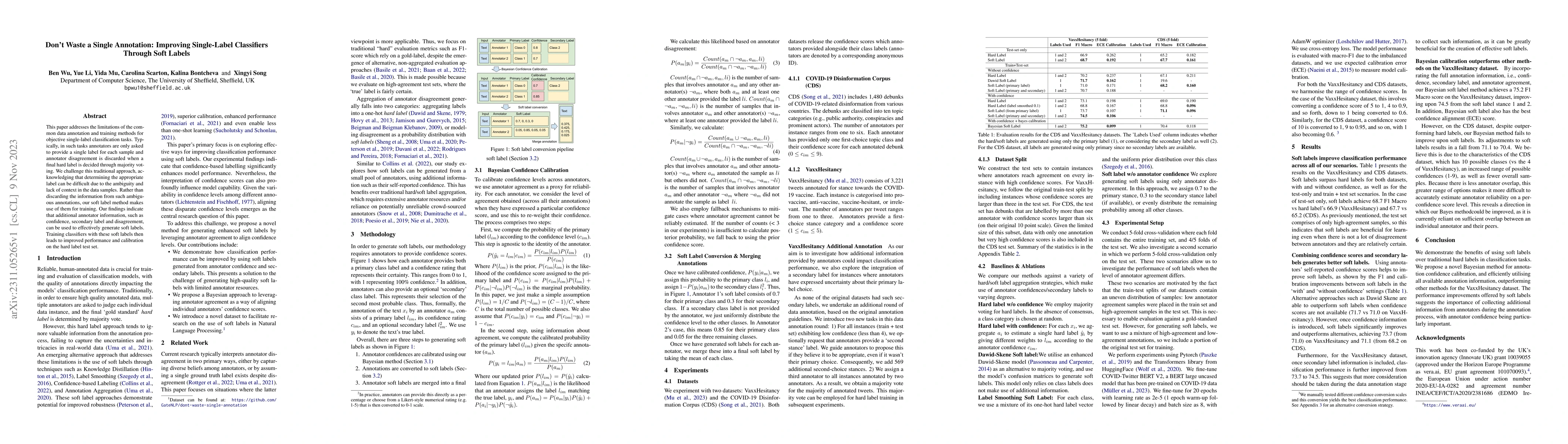 Thumbnail for Don't Waste a Single Annotation: Improving Single-Label Classifiers
  Through Soft Labels