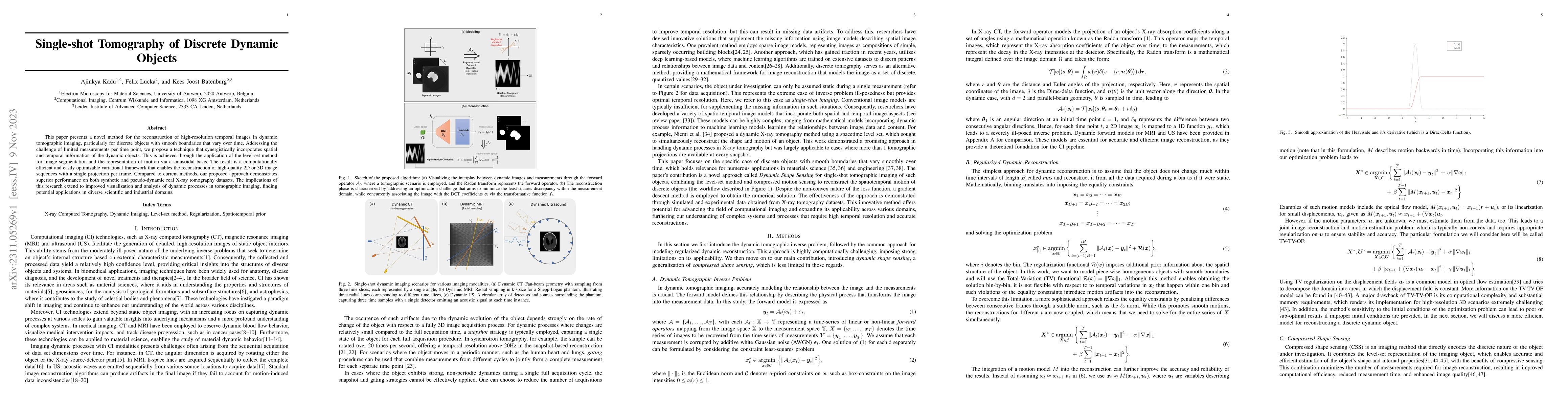 Thumbnail for Single-shot Tomography of Discrete Dynamic Objects