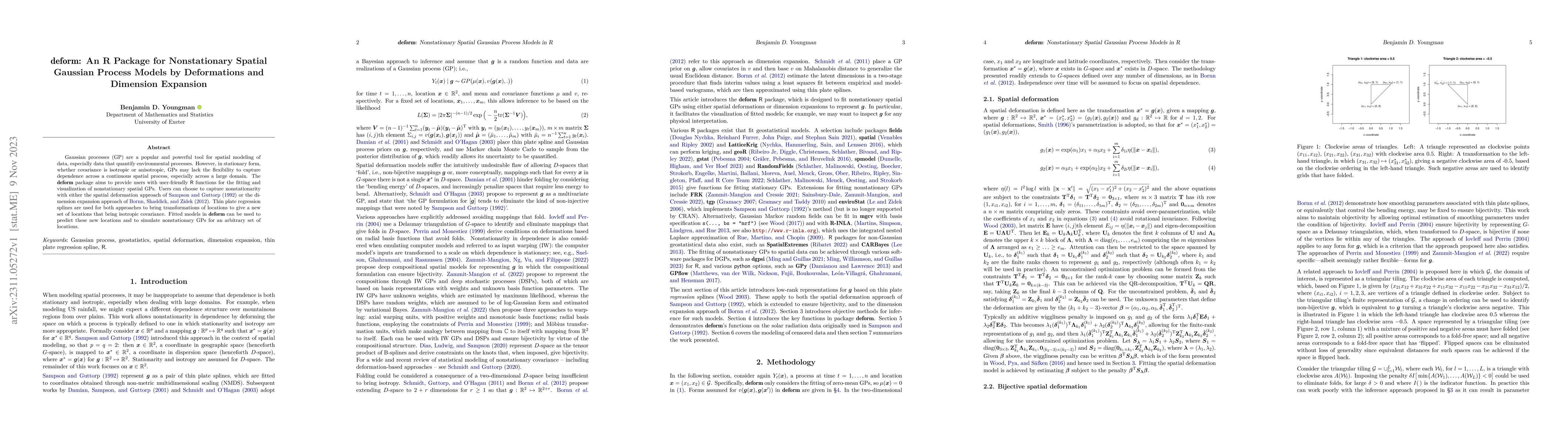 Thumbnail for deform: An R Package for Nonstationary Spatial Gaussian Process Models
  by Deformations and Dimension Expansion