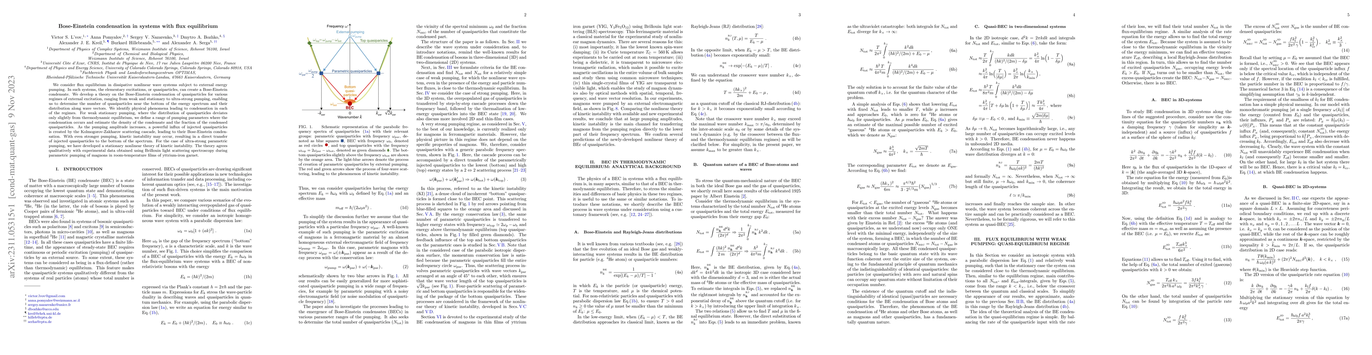 Thumbnail for Bose-Einstein condensation in systems with flux equilibrium