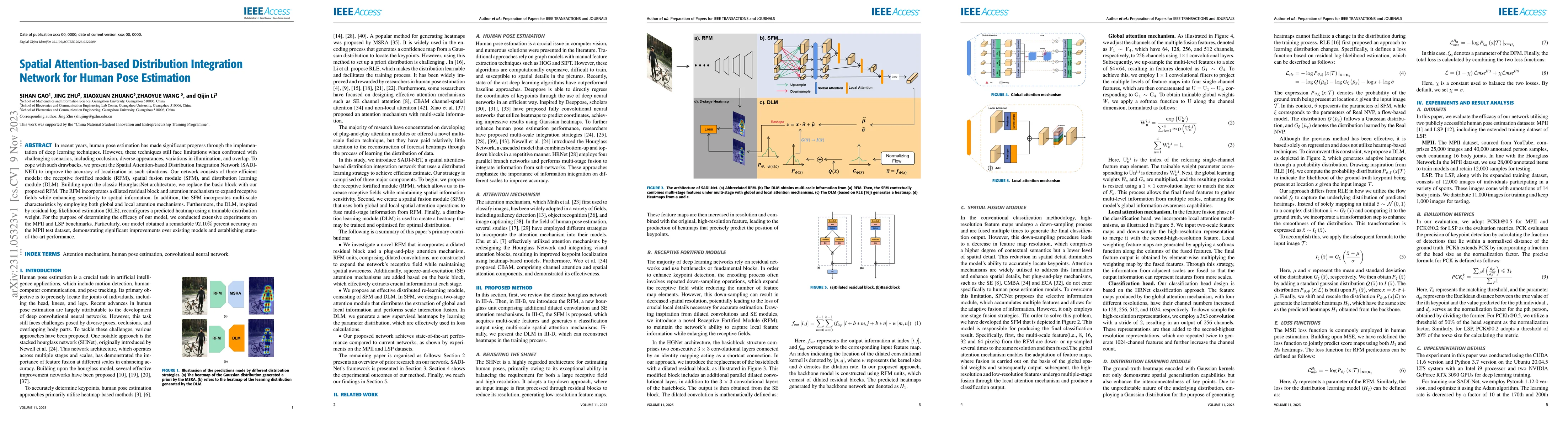 Thumbnail for Spatial Attention-based Distribution Integration Network for Human Pose
  Estimation