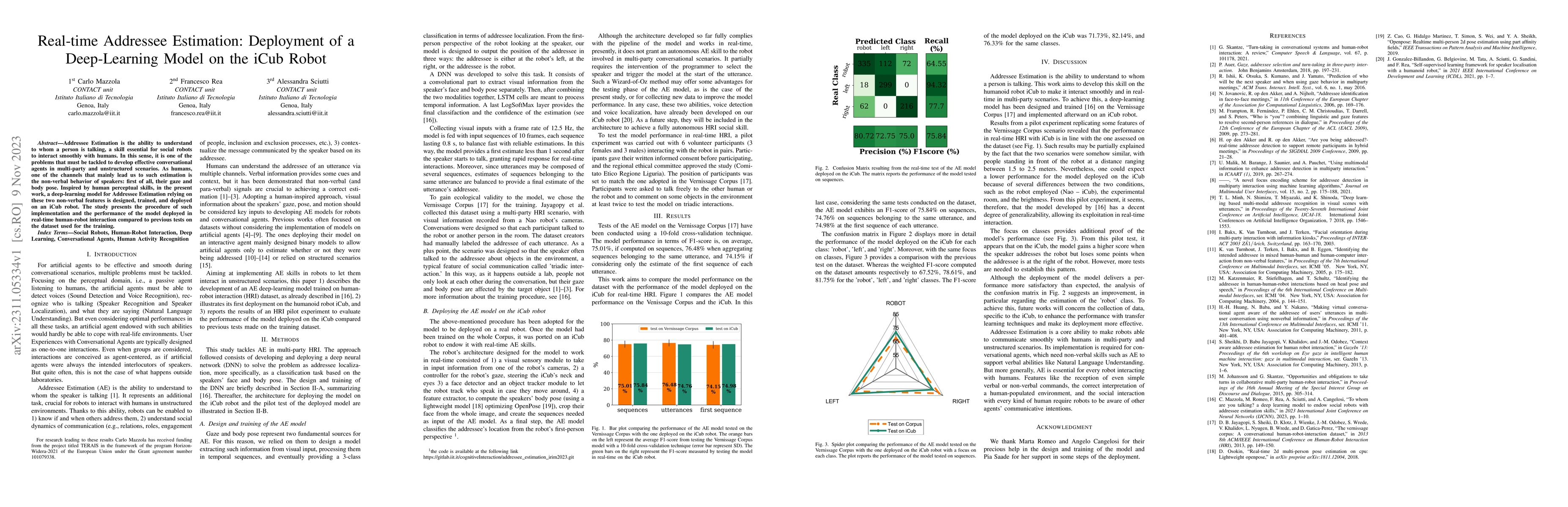 Thumbnail for Real-time Addressee Estimation: Deployment of a Deep-Learning Model on
  the iCub Robot