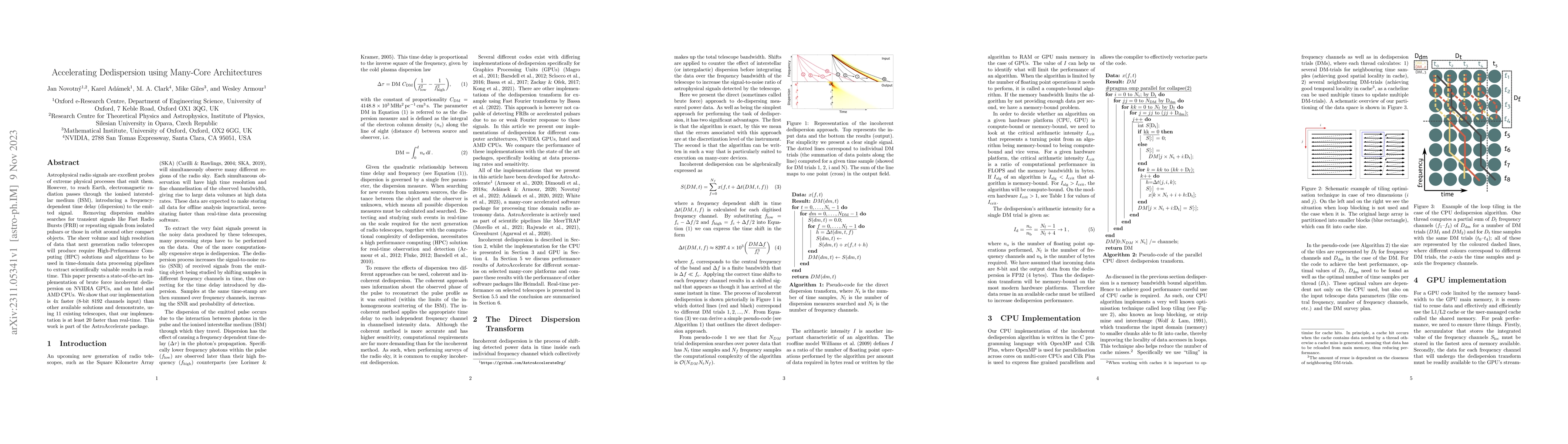 Thumbnail for Accelerating Dedispersion using Many-Core Architectures