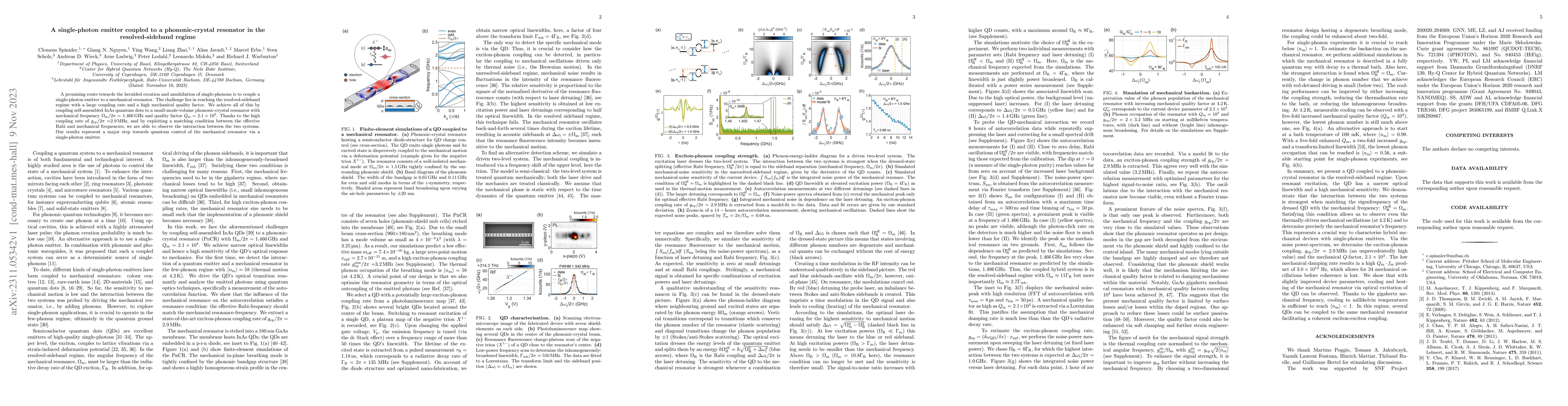 Thumbnail for A single-photon emitter coupled to a phononic-crystal resonator in the
  resolved-sideband regime