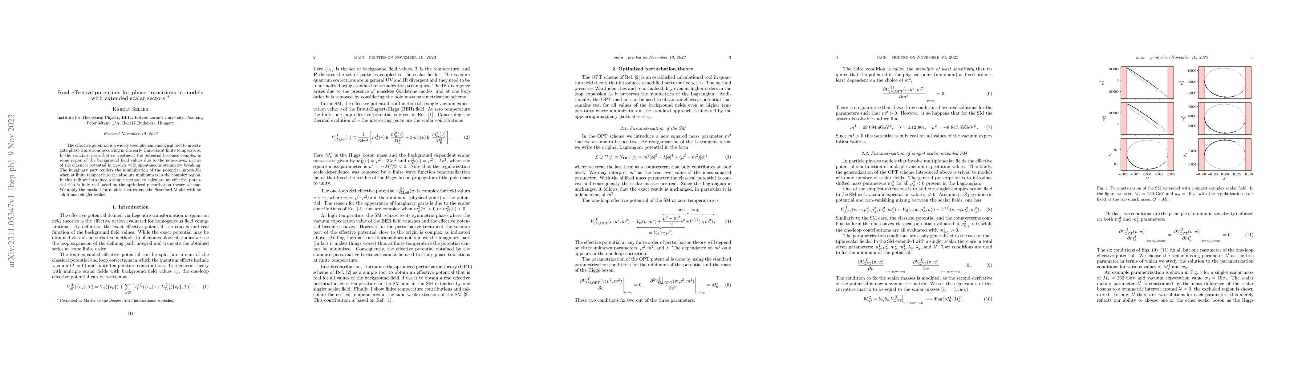 Thumbnail for Real effective potentials for phase transitions in models with extended
  scalar sectors