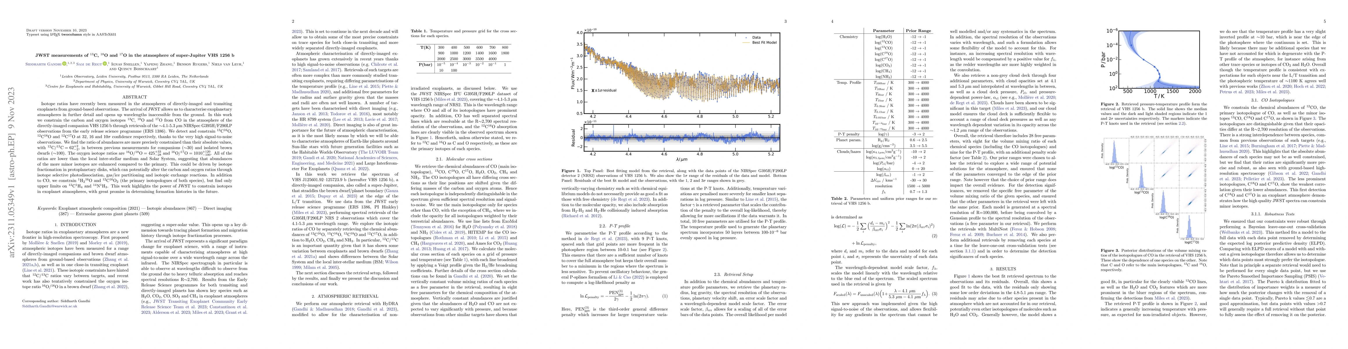 Thumbnail for JWST measurements of $^{13}$C, $^{18}$O and $^{17}$O in the atmosphere
  of super-Jupiter VHS 1256 b